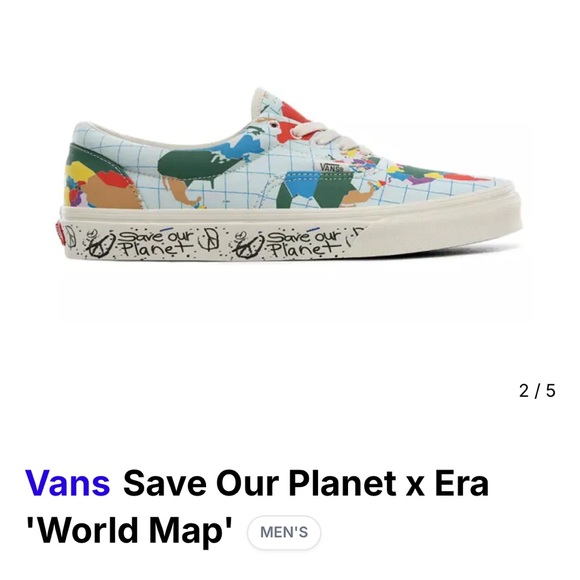 Vans Save Our Planet World Map Shoes - Picture 8 of 9